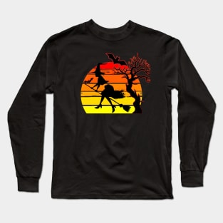 The witch's shadow was cut in two. Long Sleeve T-Shirt